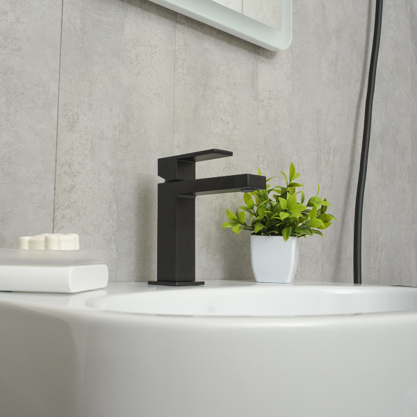 Смеситель для раковины Mariani Rebel A14380RE12, черный матовый