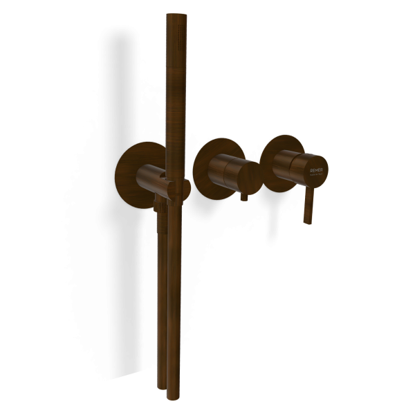 Смеситель для душа Remer Metrica MC97D3PWBBR, бронза масляная