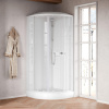 Душевая кабина 90х90x226 см, Standard с крышей, термостат, стекла прозрачные, цвет белый глянцевый Novellini Media Glass CM01RR90TF-1AA 