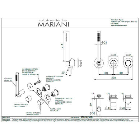 Смеситель для душа Mariani Next B00873NSPP3WB