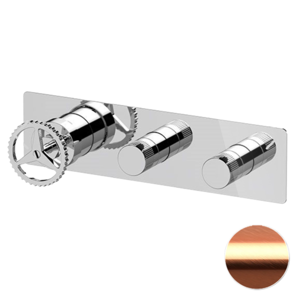 Смеситель для душа Remer Chrono CH98D2WBRP, медь брашированная