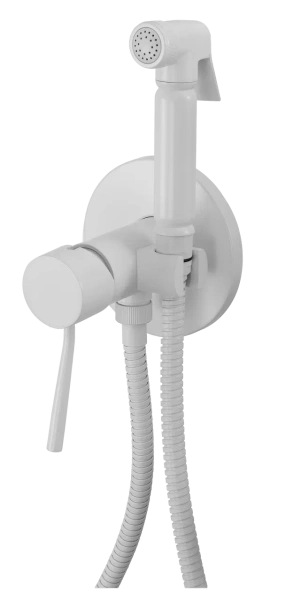 Гигиенический душ со смесителем Remer Minimal N65BO, белый матовый