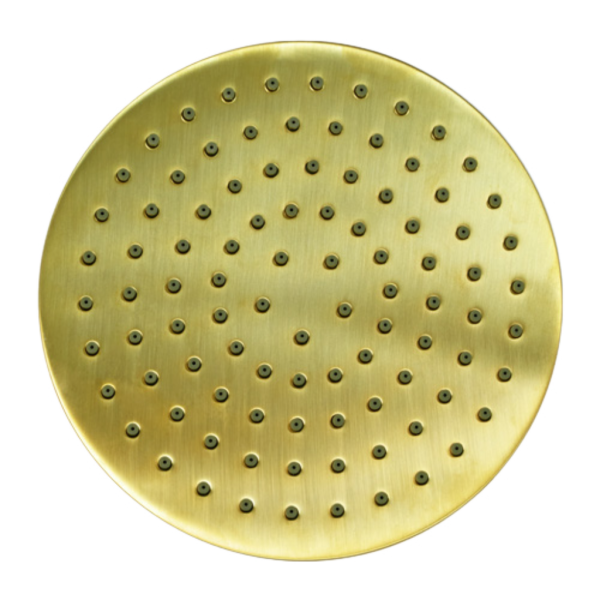 Верхний душ 20 см с шарнирным соединением Remer 359MM20BGX, золото брашированное