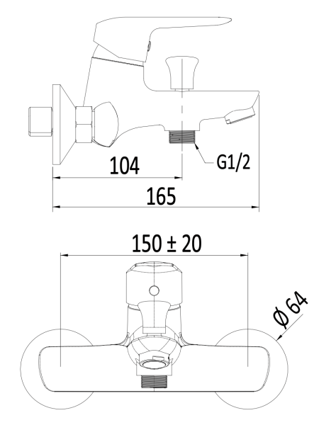 Смеситель для ванны Mariani Essenza B00212ES