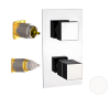 Смеситель термостатический для душа Remer Q-Elegance QT92KBBO, белый матовый