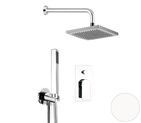 Душевая система Remer Infinity I09S08OBO, белый матовый