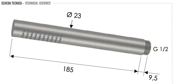 Ручной душ Remer INOX SS317MMX, нержавеющая сталь