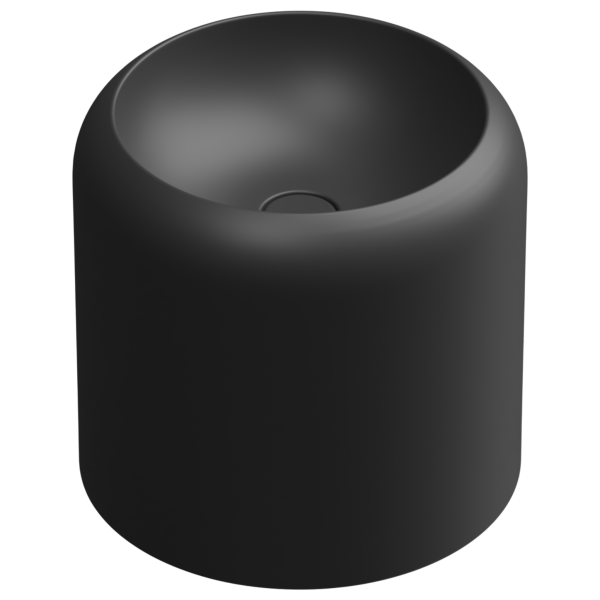 Раковина накладная 42 см GSG Ceramic Design Petra PELAVSECOLFS003, черный матовый