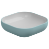 Раковина накладная биколор 45 см GSG Ceramic Design Easy EALAVQU45BI000/037, White/Ice Matt