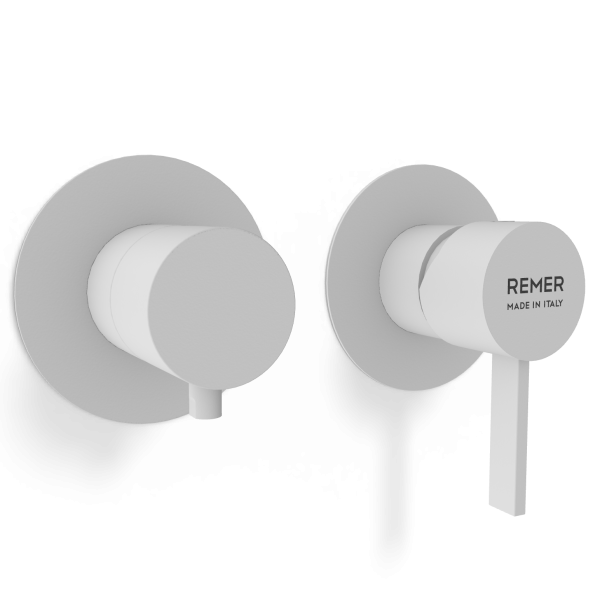 Смеситель для душа Remer Metrica MC93ZPWBBO, белый матовый