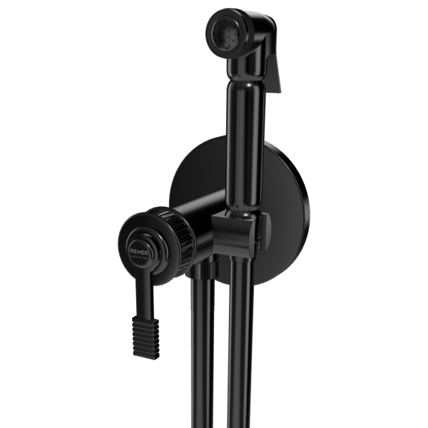 Гигиенический душ со смесителем Remer Atelier AL65ZCFP, черный брашированный хром