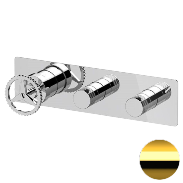 Смеситель для душа Remer Chrono CH98D2WBDO, золото глянцевое