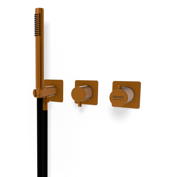 Смеситель для душа Remer X Style XT97D3QPWBCU, медь брашированная PVD