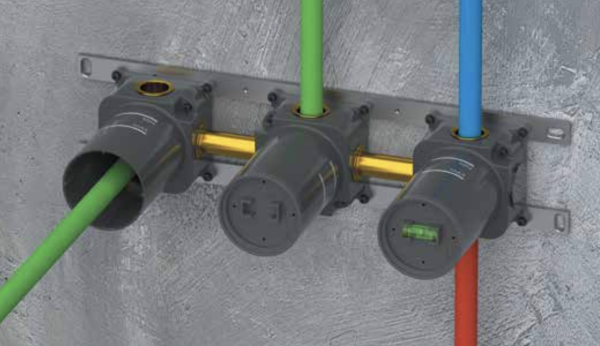 Скрытая часть горизонтальная на 2 выхода Remer WBOX97D2