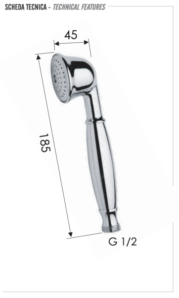 Ручной душ Remer 323DOX, золото глянцевое