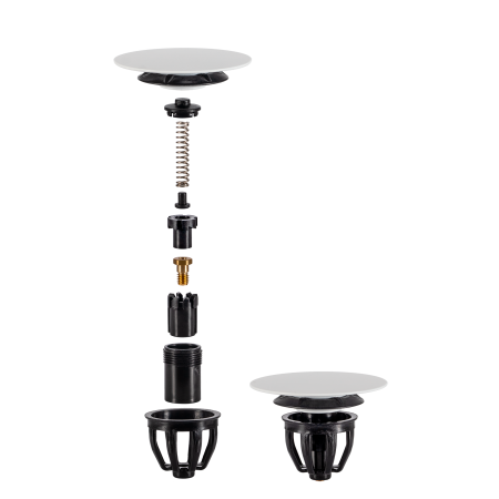 Донный клапан с переливом для ванны click-clack 1”1/2 OMP Tea Clicker 8334.060.6.XD, белый матовый
