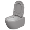 Чаша подвесного унитаза биколор со смывом Eco Clean (торнадо) GSG Ceramic Design Like LKWCSOECBI000/038, White/Fumo Matt