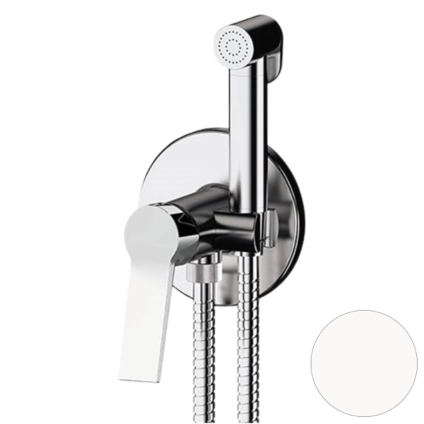 Гигиенический душ со смесителем Remer Slash SL65WBO, белый матовый