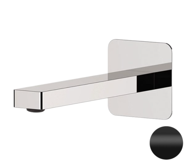 Излив настенный 23 см Remer Slash 91SLLNO, черный матовый