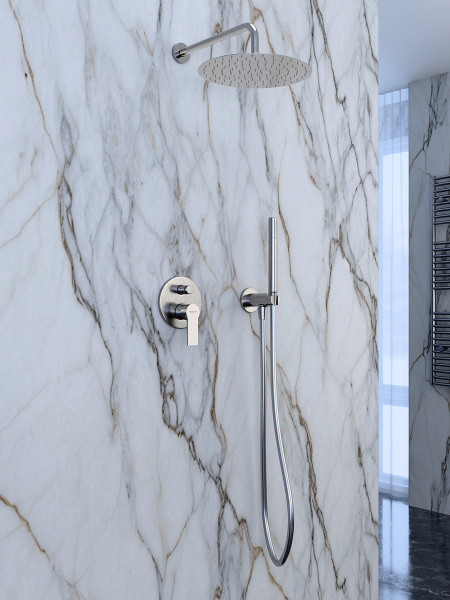 Верхний душ с шарнирным соединением 20 см Mariani B00STXS0120, нержавеющая сталь