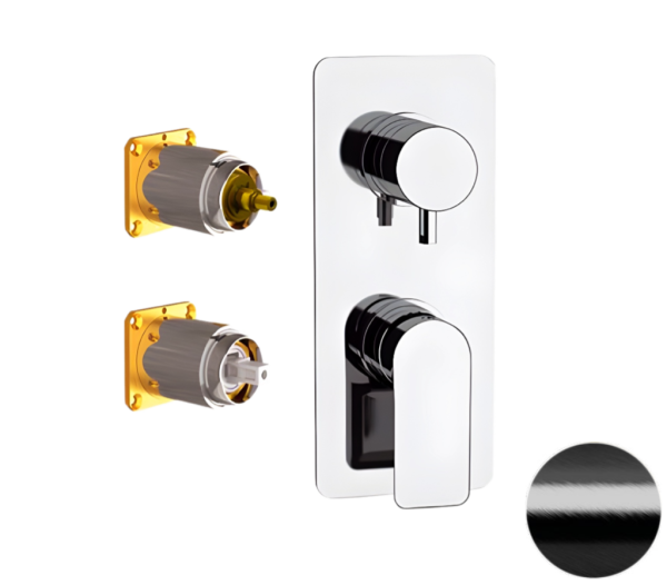 Смеситель для душа Remer Infinity I92KBCFP, черный брашированный хром