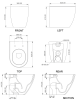 Чаша приставного унитаза со смывом Smart Clean GSG Ceramic Design Like LKWC01000P, белый глянцевый