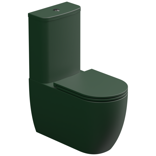 Чаша напольного унитаза биколор GSG Ceramic Design Like LKMBLBI000/036P, White/Smeraldo Matt