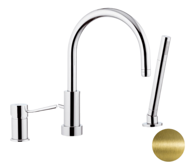 Смеситель для ванны Remer Minimal N072VO, состаренная латунь