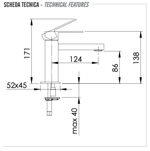 Смеситель для раковины Remer Q-Design QD11