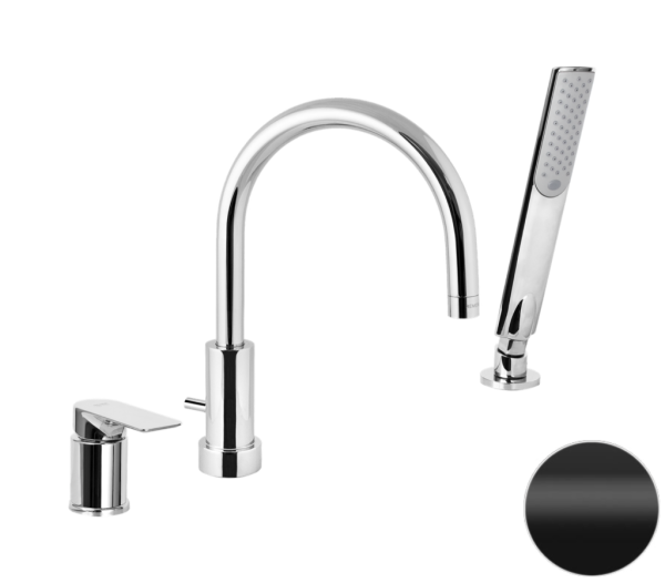 Смеситель для ванны Remer Infinity I07NO, черный матовый