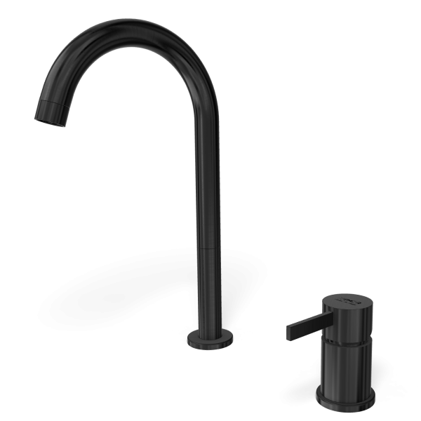 Смеситель для раковины Remer Metrica MC57LGM, оружейная сталь PVD