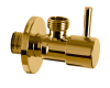 Запорный вентиль 1/2*1/2 Remer 128L1212DO, золото глянцевое