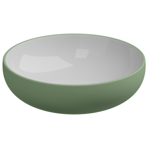 Раковина накладная биколор 45 см GSG Ceramic Design Easy EALAVRO45BI000/031, White/Salvia Matt