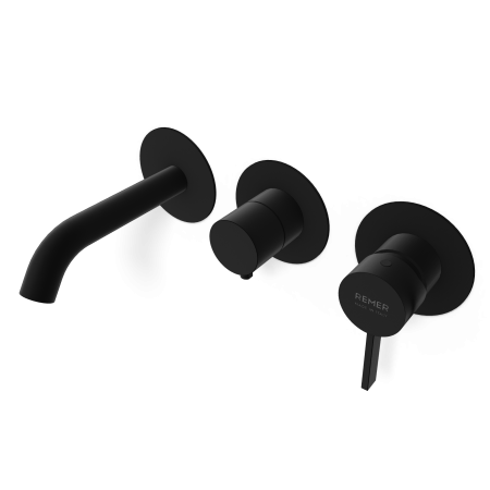 Смеситель для ванны Remer Metrica MC54D3PWBNO, черный матовый