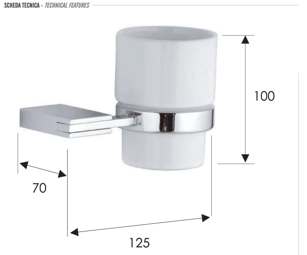 Стакан Remer Flat FT15CR