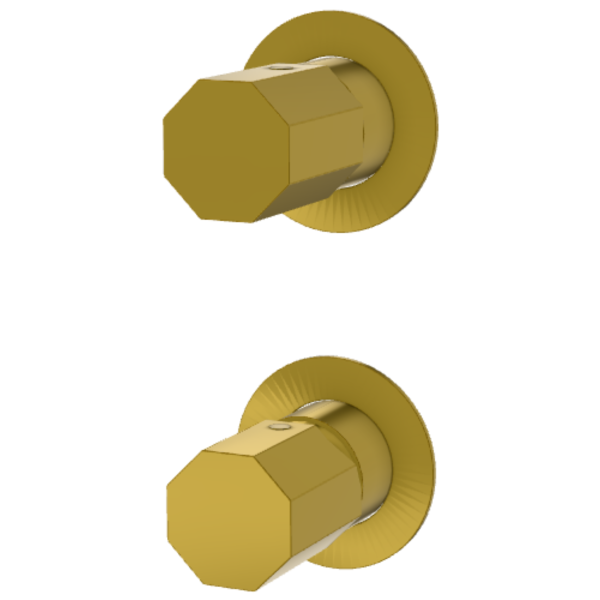 Смеситель для душа Remer Ottagono ON93PWBGP, золото глянцевое PVD