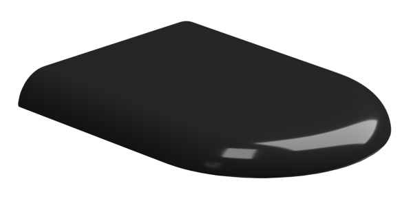 Крышка с сиденьем для подвесного унитаза с микролифтом GSG Ceramic Design Petra PECOPRTICR002, черный глянцевый