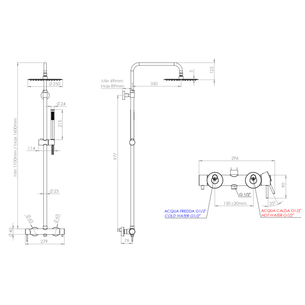 Душевая система с колонной XF32A7MCUFM25XV