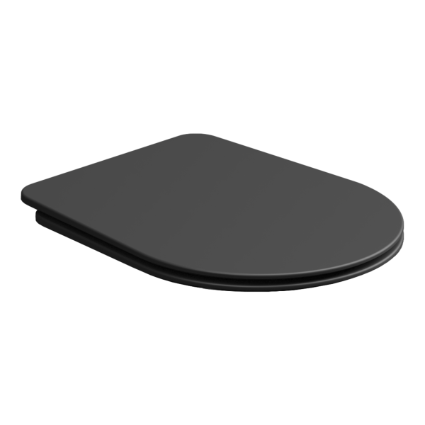 Крышка с сиденьем для подвесного унитаза с микролифтом GSG Ceramic Design Hit! HICOPRSLTICR003, черный матовый
