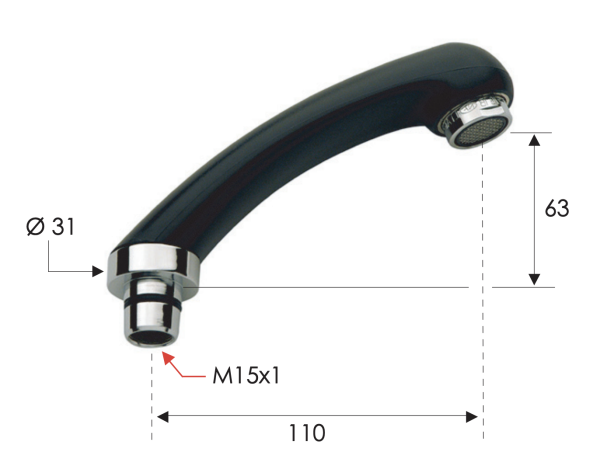 Излив смесителя для парикмахерской Remer K66DONE