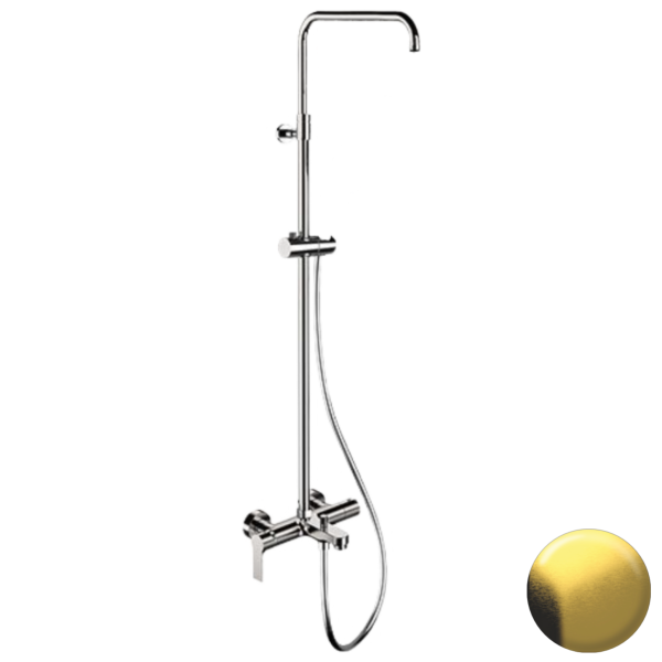 Душевая система с изливом Remer Energy EY34ASSDBG, брашированное золото