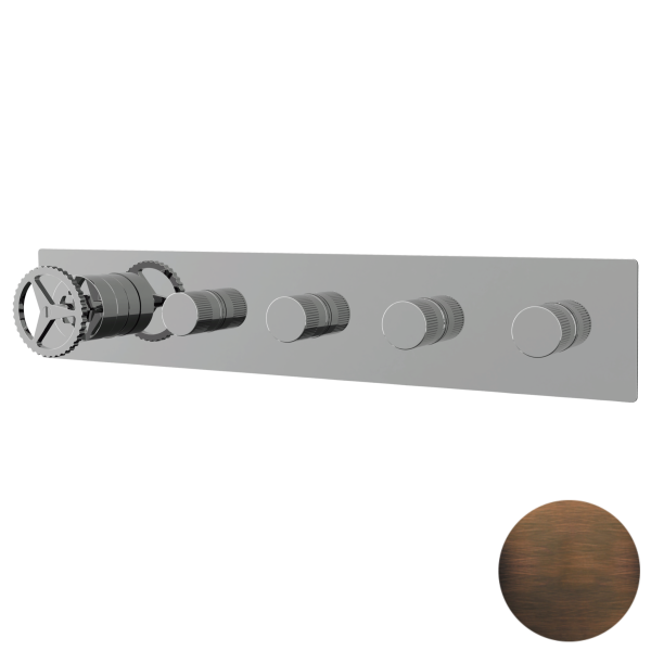 Смеситель для душа Remer Chrono CH98D4WBBR, бронза масляная