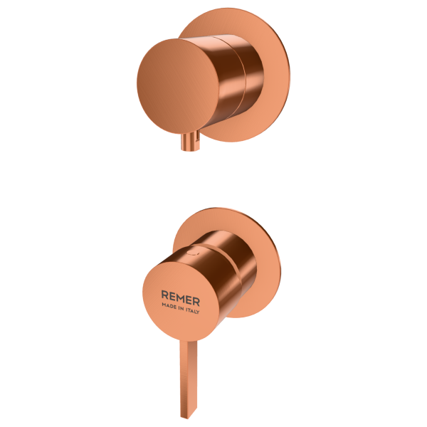 Смеситель для душа Remer Metrica MC92PWBRP, медь брашированная