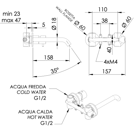 Смеситель для раковины Daniel Tokyo TK632PCR