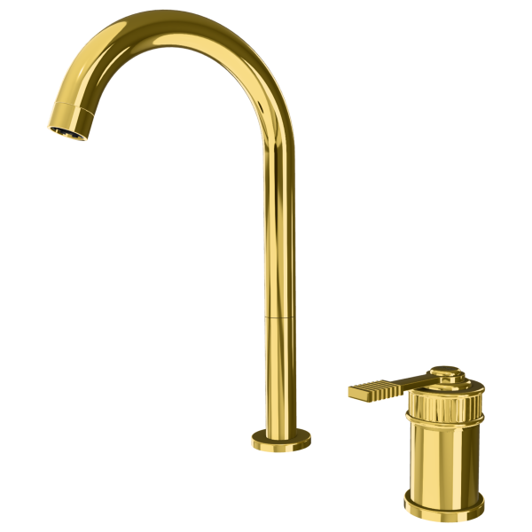 Смеситель для раковины Remer Atelier AL57LDO, золото глянцевое