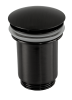 Донный клапан без перелива 1”1/4 Remer 904CC114СFP, черный брашированный хром