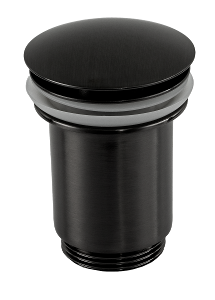 Донный клапан без перелива 1”1/4 Remer 904CC114СFP, черный брашированный хром