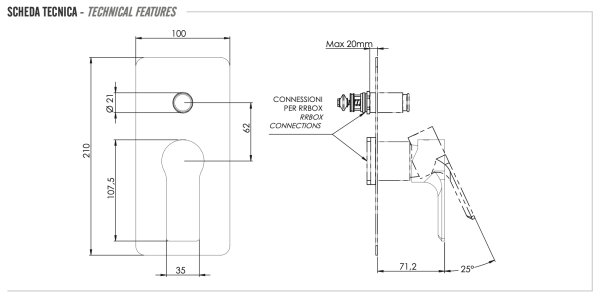 Смеситель для душа Remer Energy EY09KB
