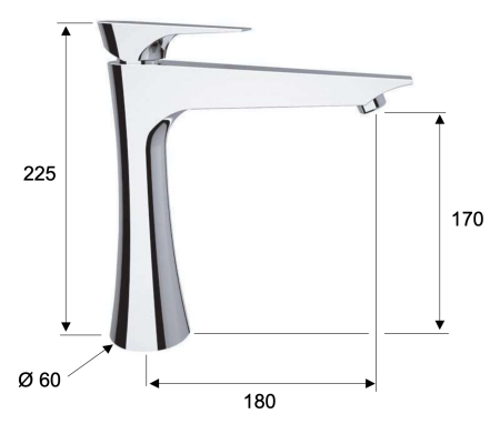 Смеситель для раковины Daniel Diva DV607BCR