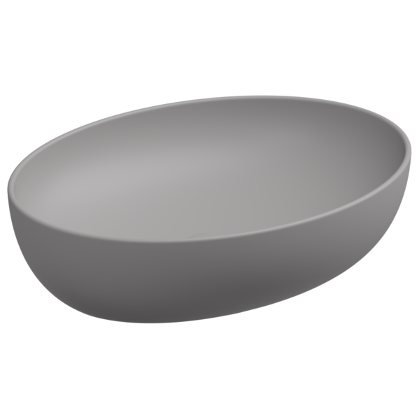 Раковина накладная 55x42 см GSG Ceramic Design Easy EALAVOV55038, Fumo Matt